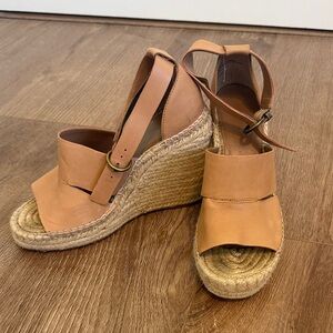 Treasure & Bond Leather Wedge Sandals - Brown